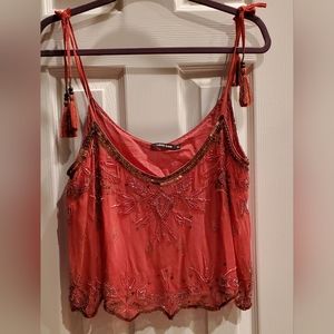 Love Sam Boho Crop Top Sz Medium